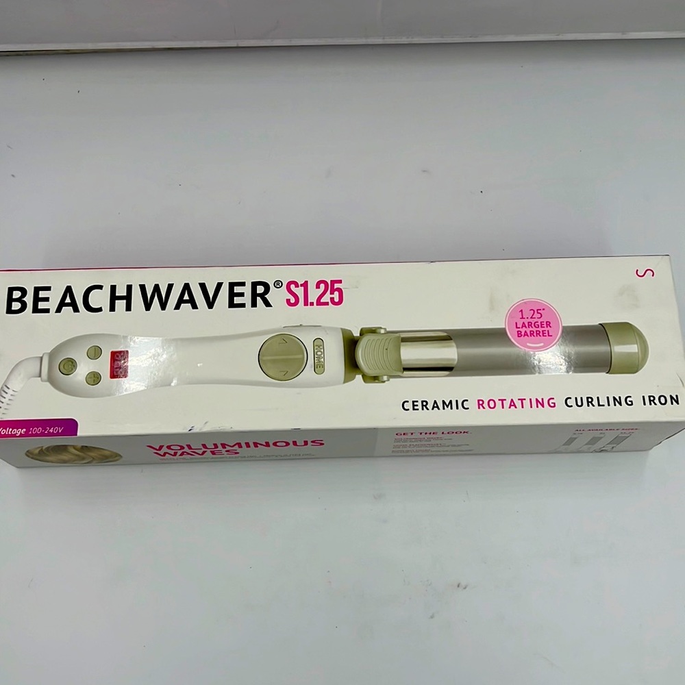 Beachwaver S1.25 Rotating Curling Iron Open Box Gently used look New